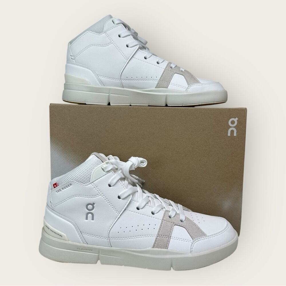 On Running | The Roger Clubhouse Mid Sneakers | White | Women's Size 8.5